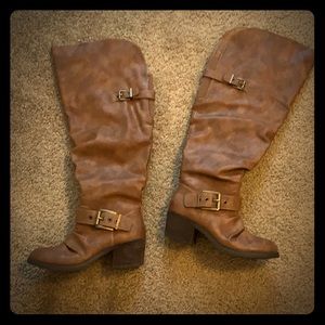 Knee high wide calf boots